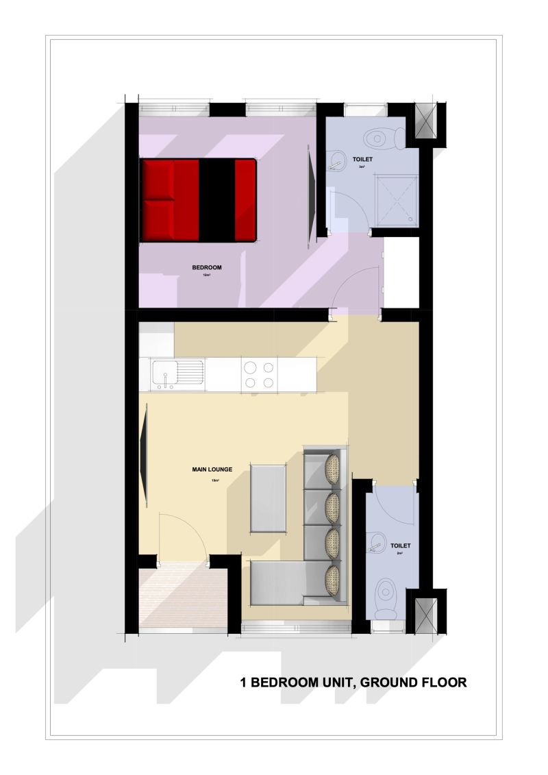 1 bed