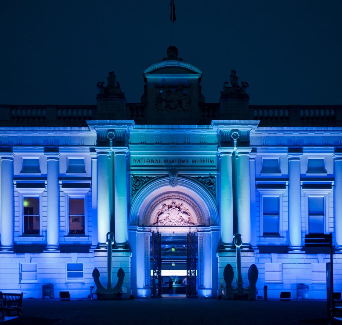 National Maritime Museum at night