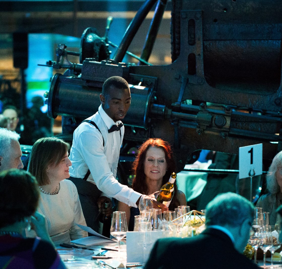 Drinks being poured at the Science Museum
