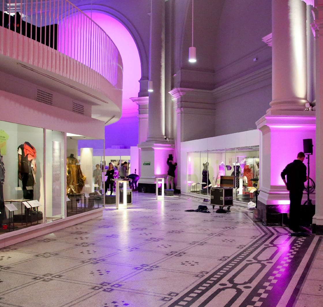 People setting up for an event in the V&A
