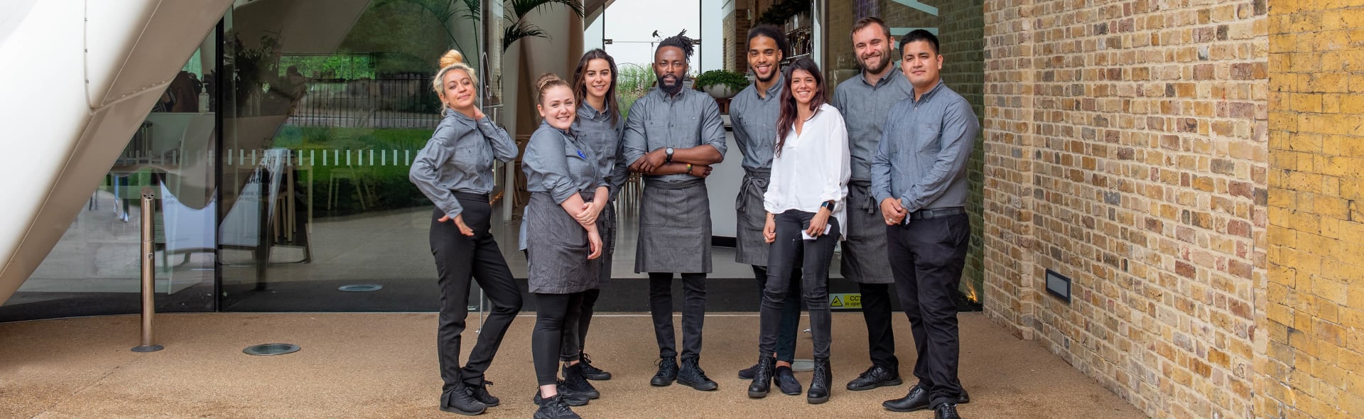 Benugo staff outside The Magazine Restaurant