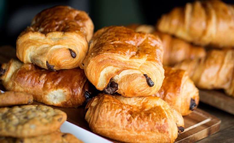 Breakfast pastries at The Gallery Café
