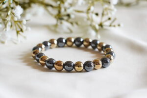 Black & Gold Hematite Bracelet