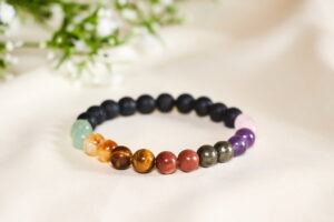 lava stone with 7 Chakras