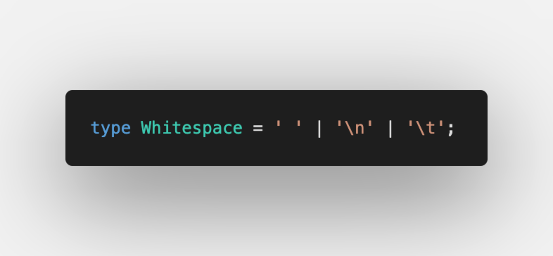 Whitespace example