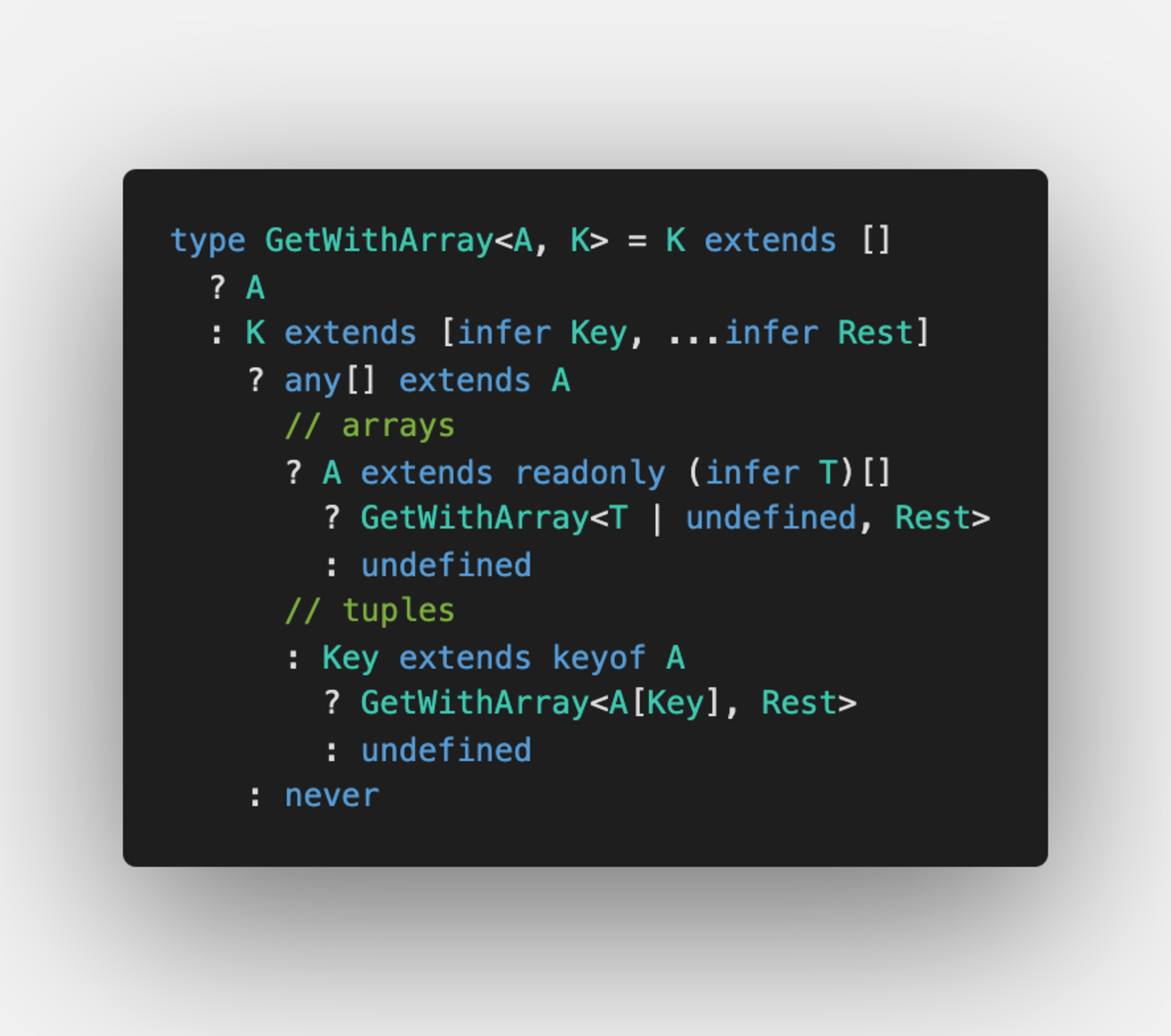 GetWithArray for arrays, final version