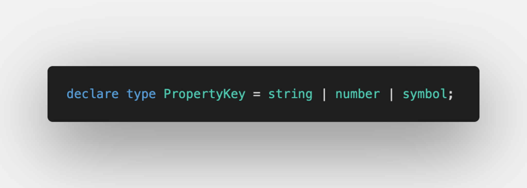 All possible keys for an object type