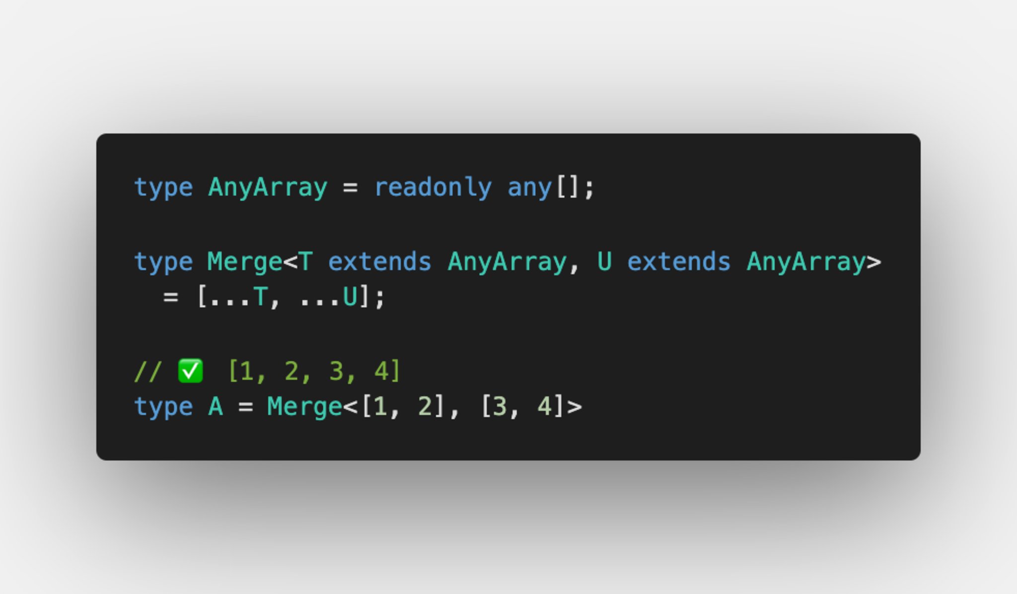 Example of variadic tuple types