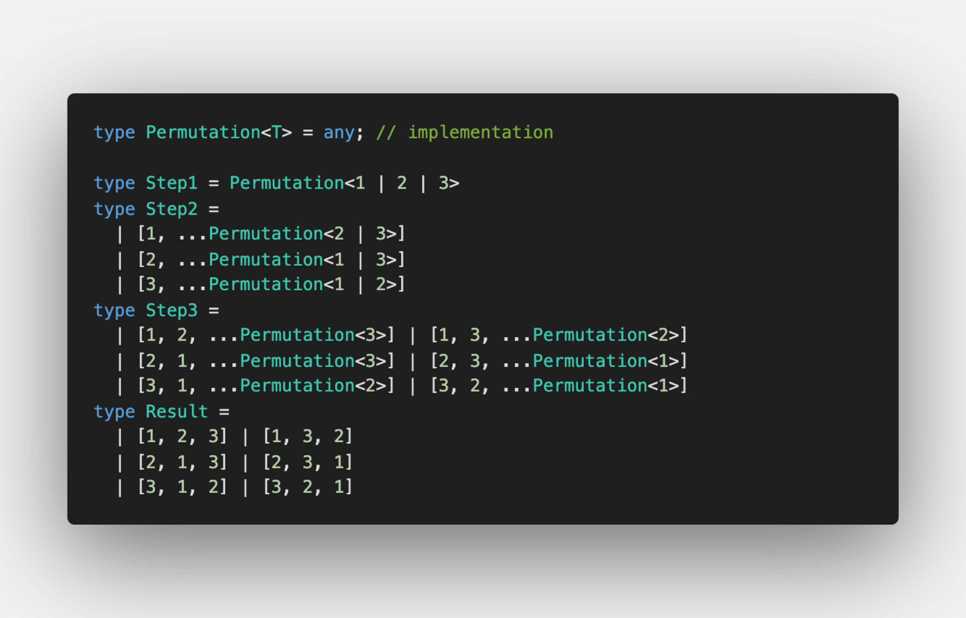 Example of Permutation use