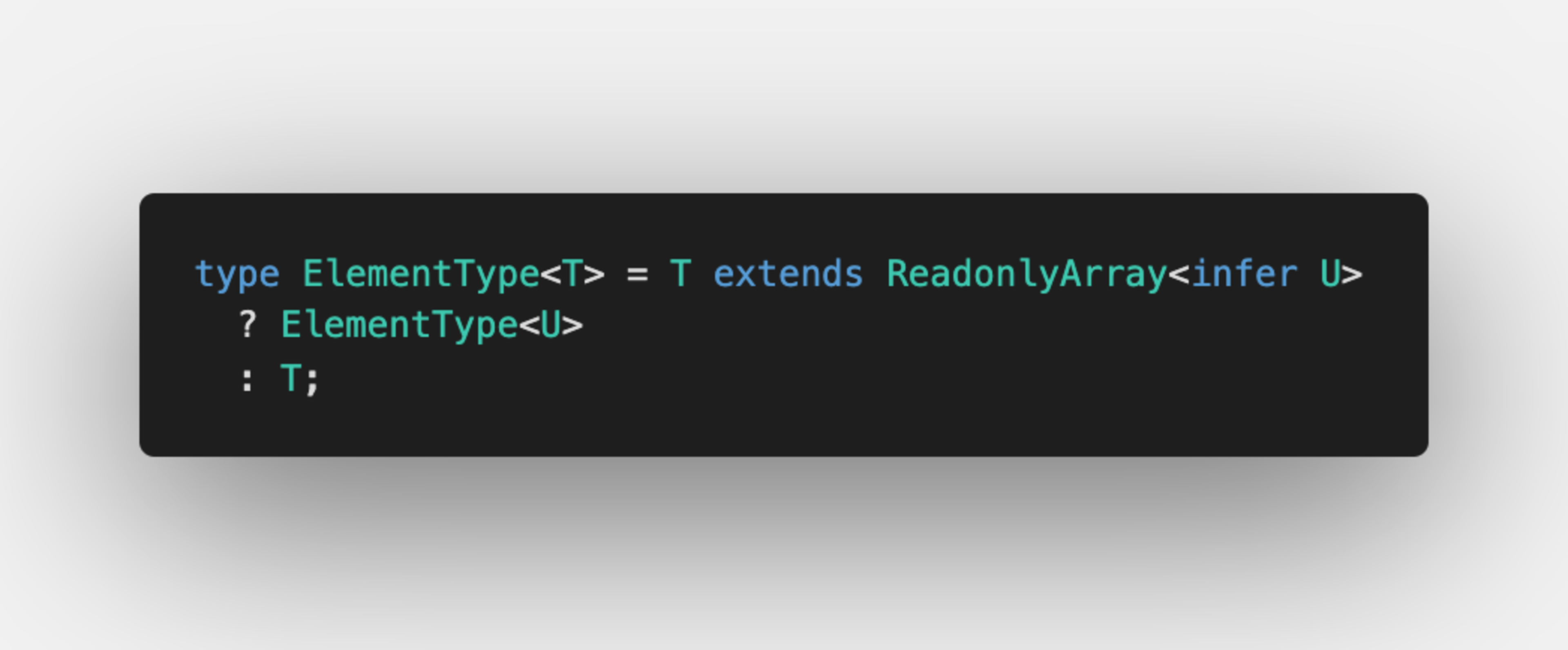 Example of recursive conditional types