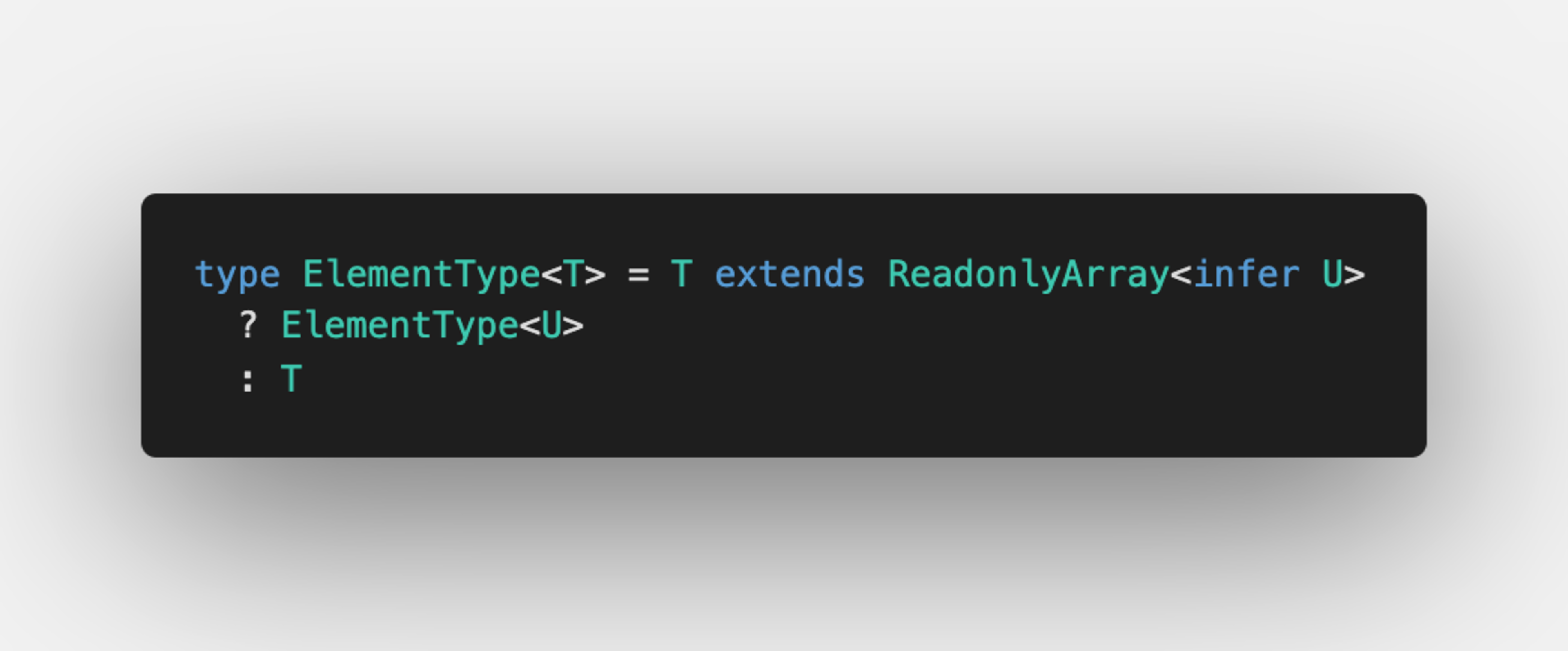 Example of recursive conditional types