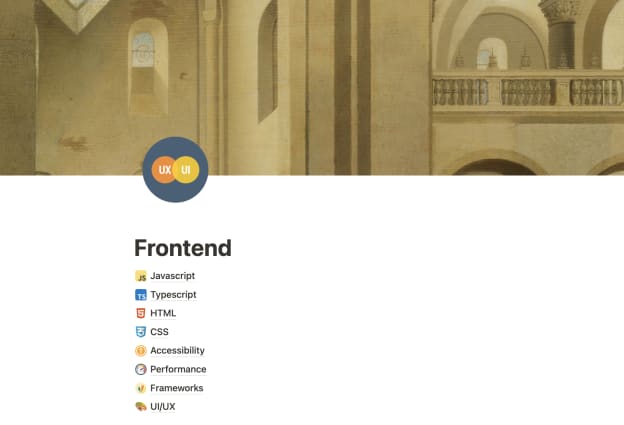 Frontend notion page