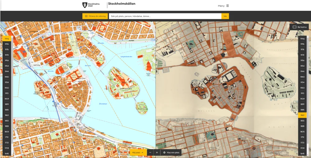 Two maps side by side