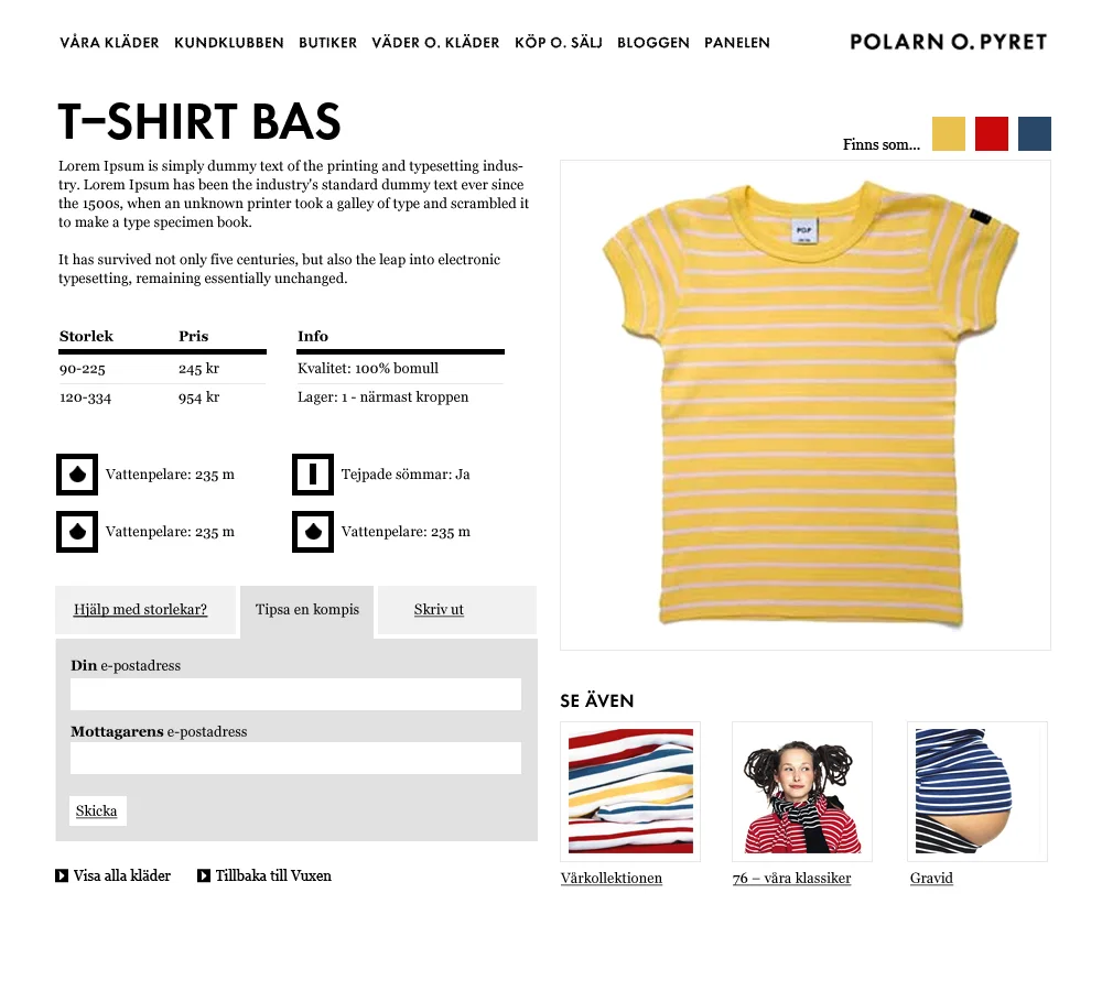 Polarn o pyret product page