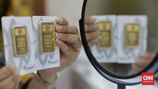 Harga Emas Antam Merosot Rp15 Ribu ke Rp2,759 Juta Hari Ini