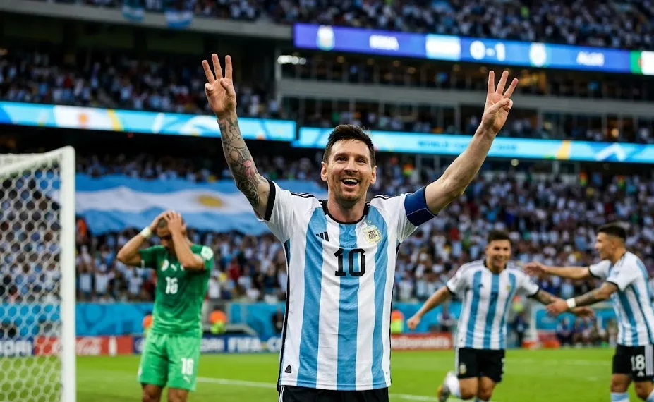 Lionel Messi Cetak "Hattrick", Argentina Awali Piala Dunia 2026 dengan Bantai Aljazair