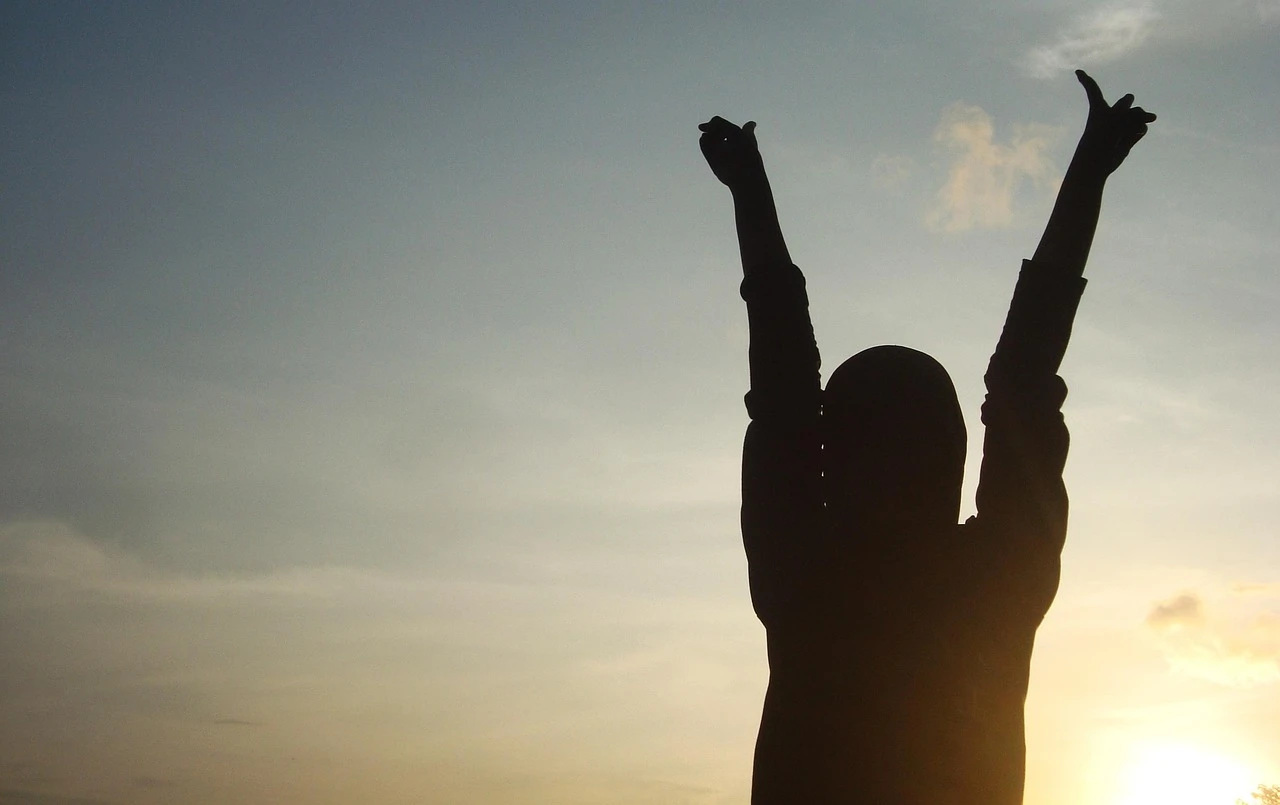 siluet, sunrise, human, woman, nature