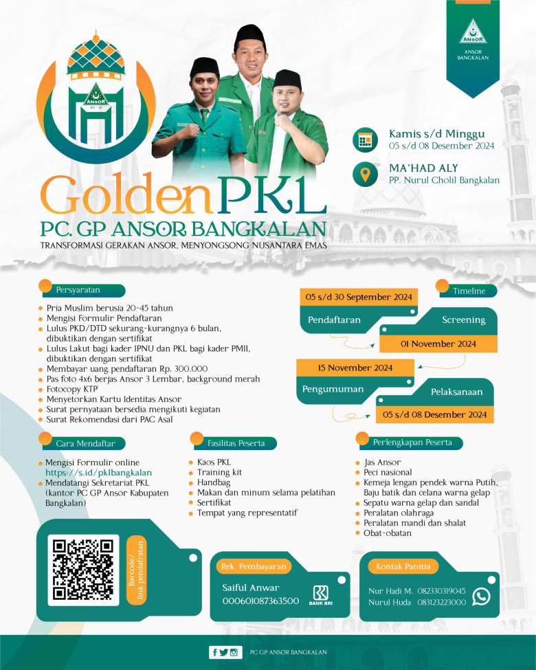GP Ansor Bangkalan Gelar Golden PKL, Siapkan Kader Masa Depan
