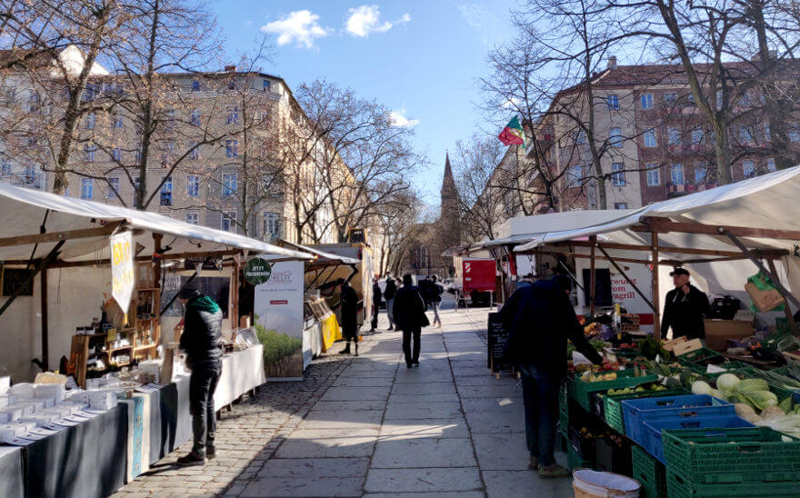 Weekly market Arkonaplatz Berlin Mitte Prenzlauerberg