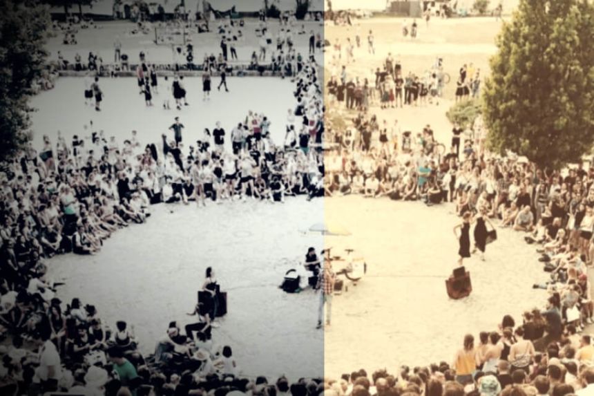 Mauerpark in Berlin on Sunday: Karaoke & Flea Market