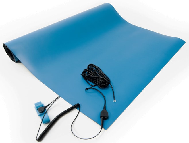 3 Ft. x 4 Ft. ESD Soldering Mat Kit, Blue Color by Bertech