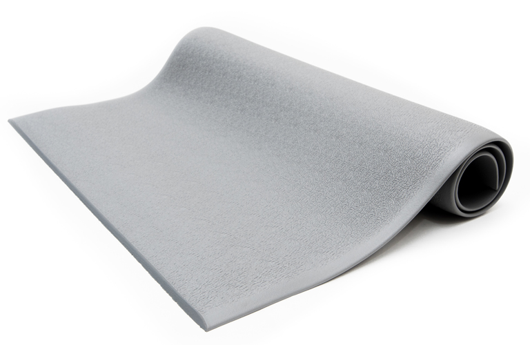 gray anti fatigue mat textured
