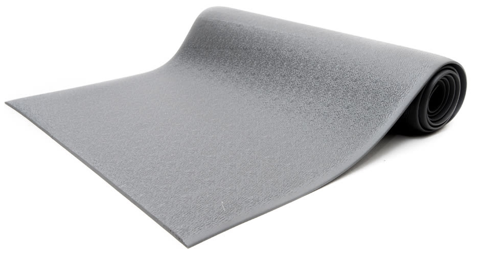3 Ft. x 6 Ft. Gray Anti Fatigue Floor Mat, Textured, 5/8 In. by Bertech