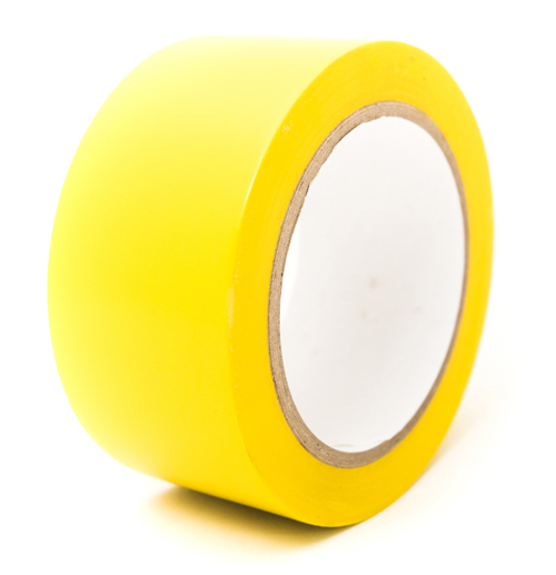 4 in. Wide Yellow safety Warning Vinyl Tapes by Bertech