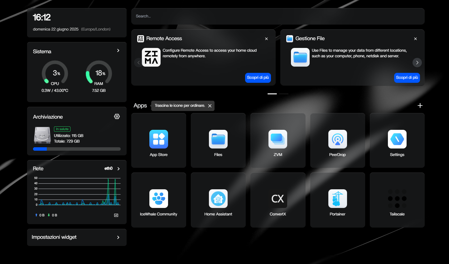 ZimaOS Running on Mllse G3