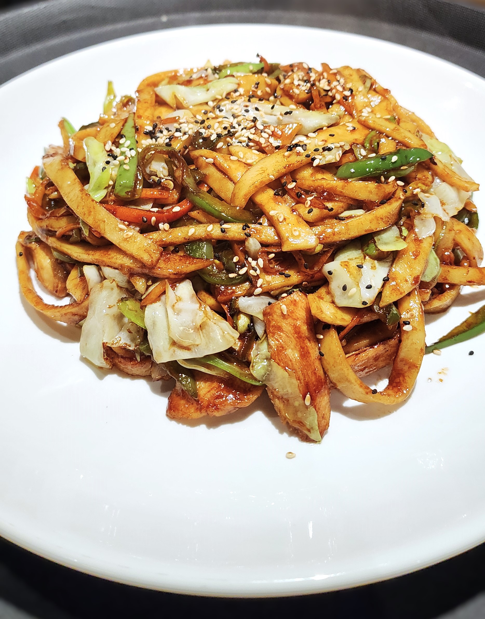 Egg Handmade Stir-Fry Noodles