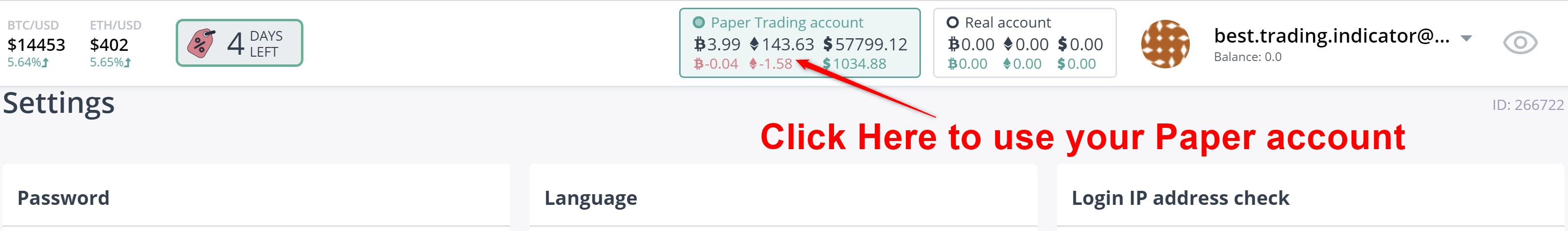 Use the Paper trading on 3 commas