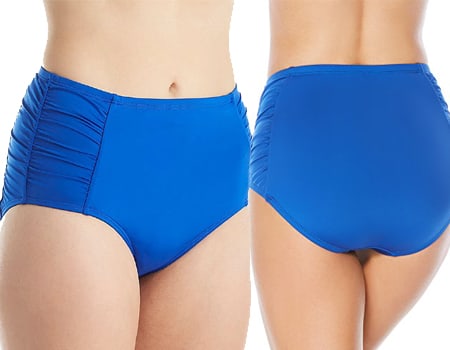 10. Jantzen Women's Plus Size Side Shirred High Waist Bikini Bottoms high waisted shorts high waisted swim bottoms high waisted bikini bottoms high rise bikini bottoms ruffle bottom Side Shirred High Waist Bikini Bottoms high waisted shorts high waisted swim bottoms high waisted bikini bottoms high rise bikini bottoms ruffle bottom - Side Shirred shorts