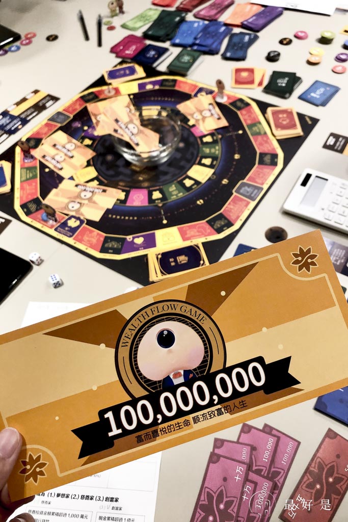 財富流桌遊的5個體悟—在遊戲中學習如何達成人生財富自由 財富流桌遊-好不容易掙得一億元進入順流層