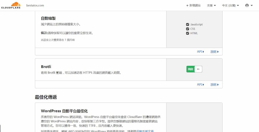 網站優化大集合-16步提升WordPress網站速度-提升SEO排名 cloudflare中設定Brotli壓縮網站優化速度