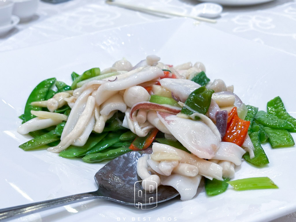 玉喜飯店-東區適合家庭聚餐、請客的好吃桌菜/年菜推薦 玉喜飯店-透抽豌豆片