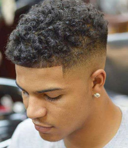 Short Curly Hair Fade