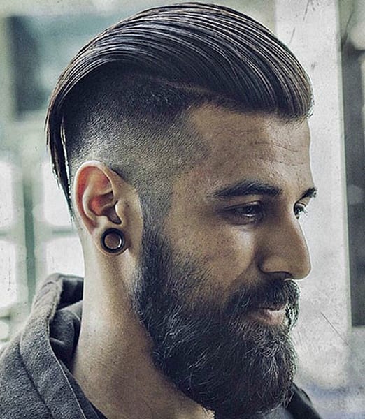 Long Slick Back + Tapered Sides