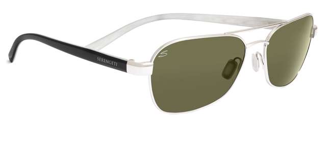 Shiny Silver/ Black Ivory/ Polarized 555nm (7595)