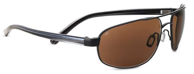 Satin Black Gray Stripe/Polarized Drivers (7769)