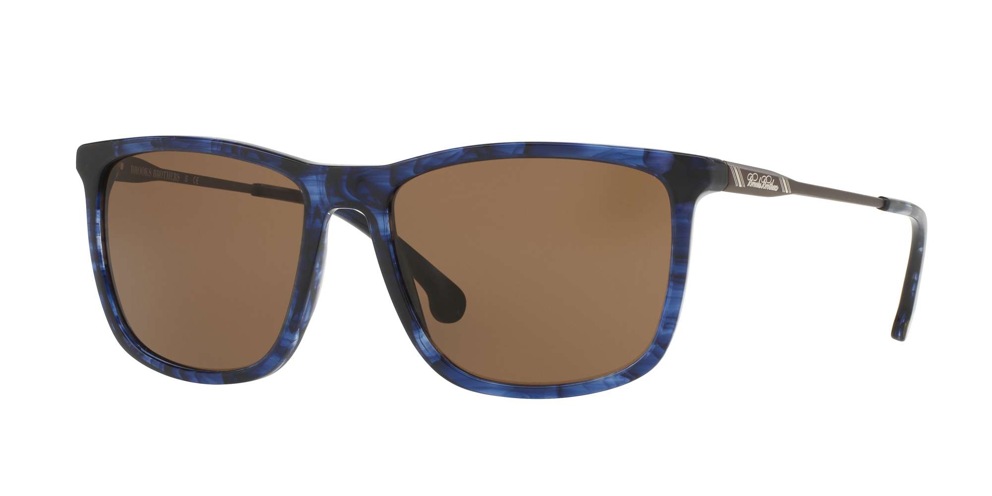 NAVY HORN/BROWN / DARK BROWN SOLID lenses