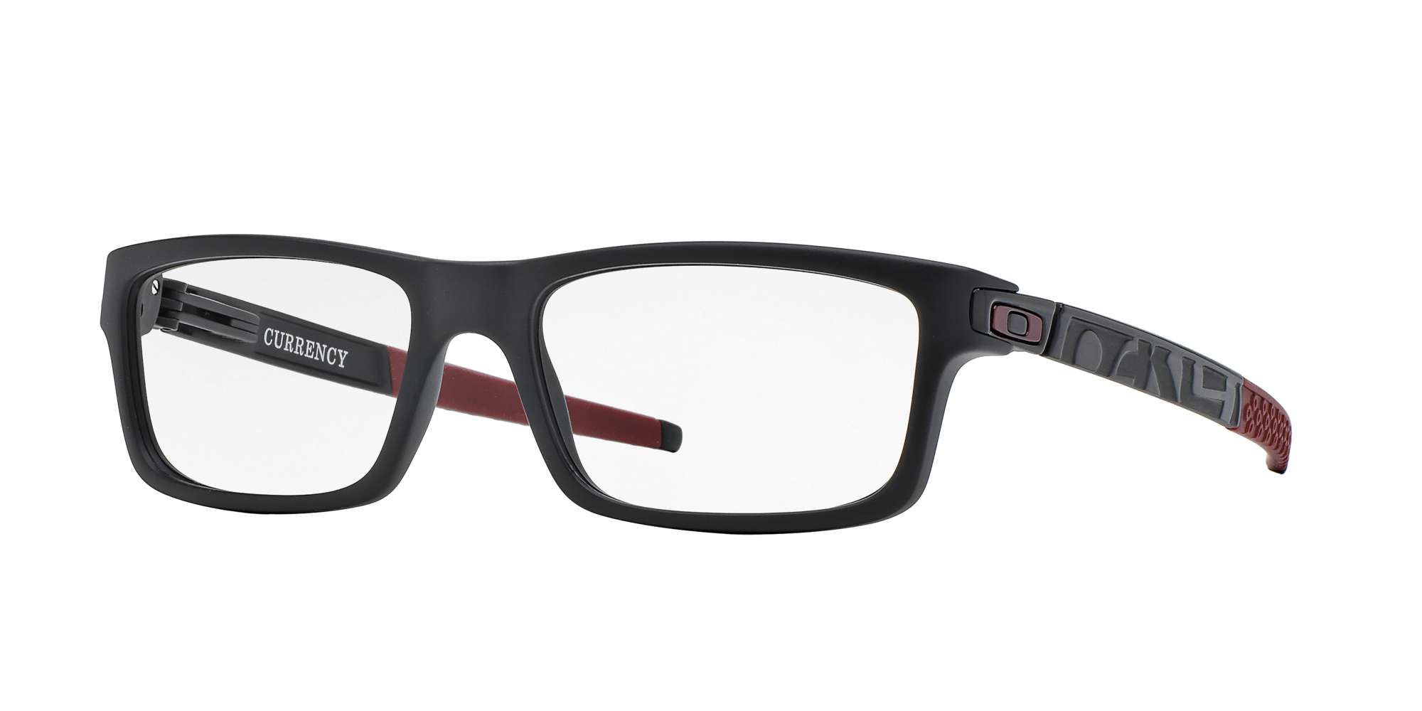SATIN BLACK/CARDINAL RED / CLEAR lenses