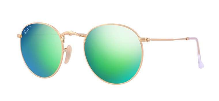 Matte Gold  -  Green Mirror Polarized