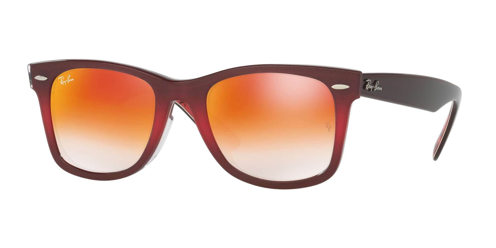 TOP GRAD PINK ON BROWN / MIRROR GRADIENT RED lenses