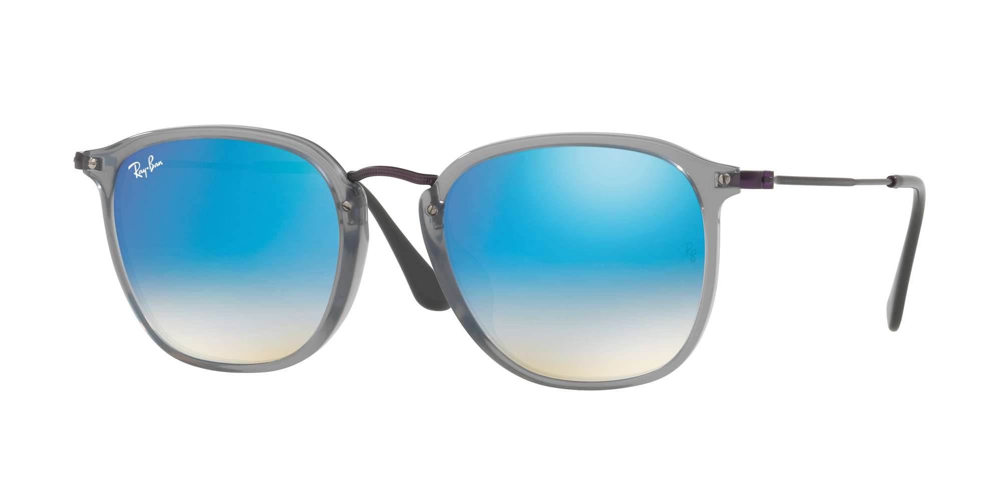 TRASPARENT GREY / BLUE FLASH GRADIENT lenses