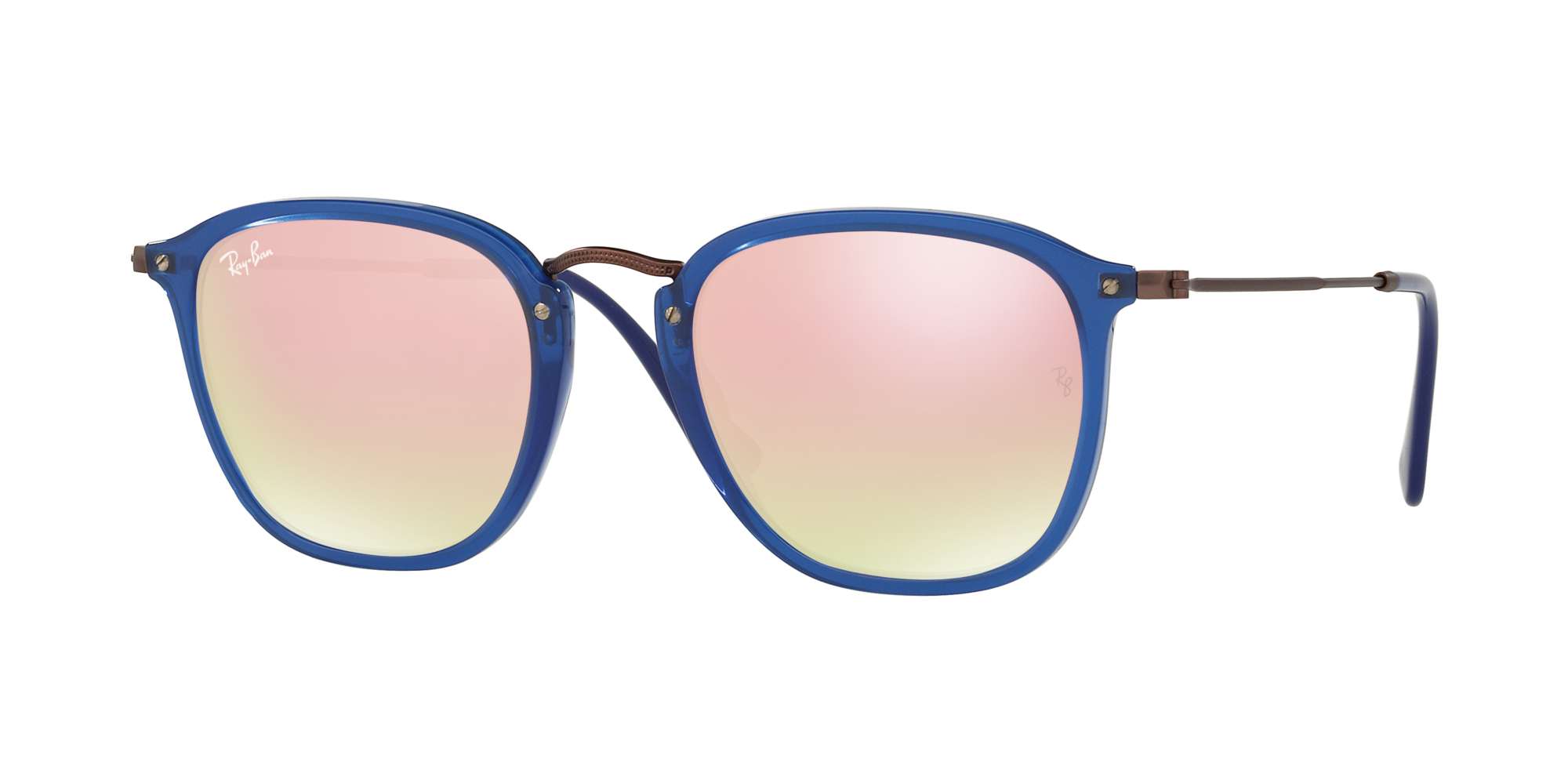TRASPARENT BLUE / COPPER FLASH GRADIENT lenses