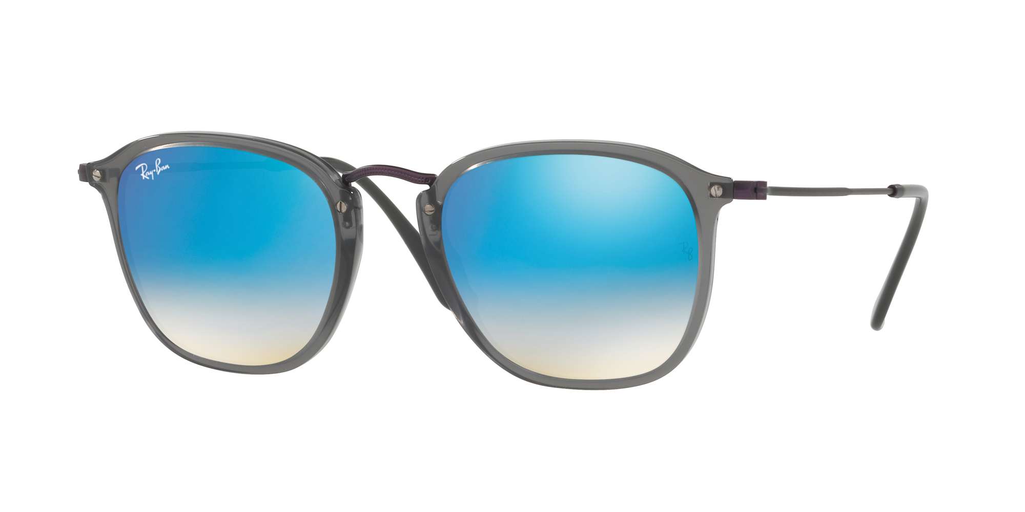 TRASPARENT GREY / BLUE FLASH GRADIENT lenses