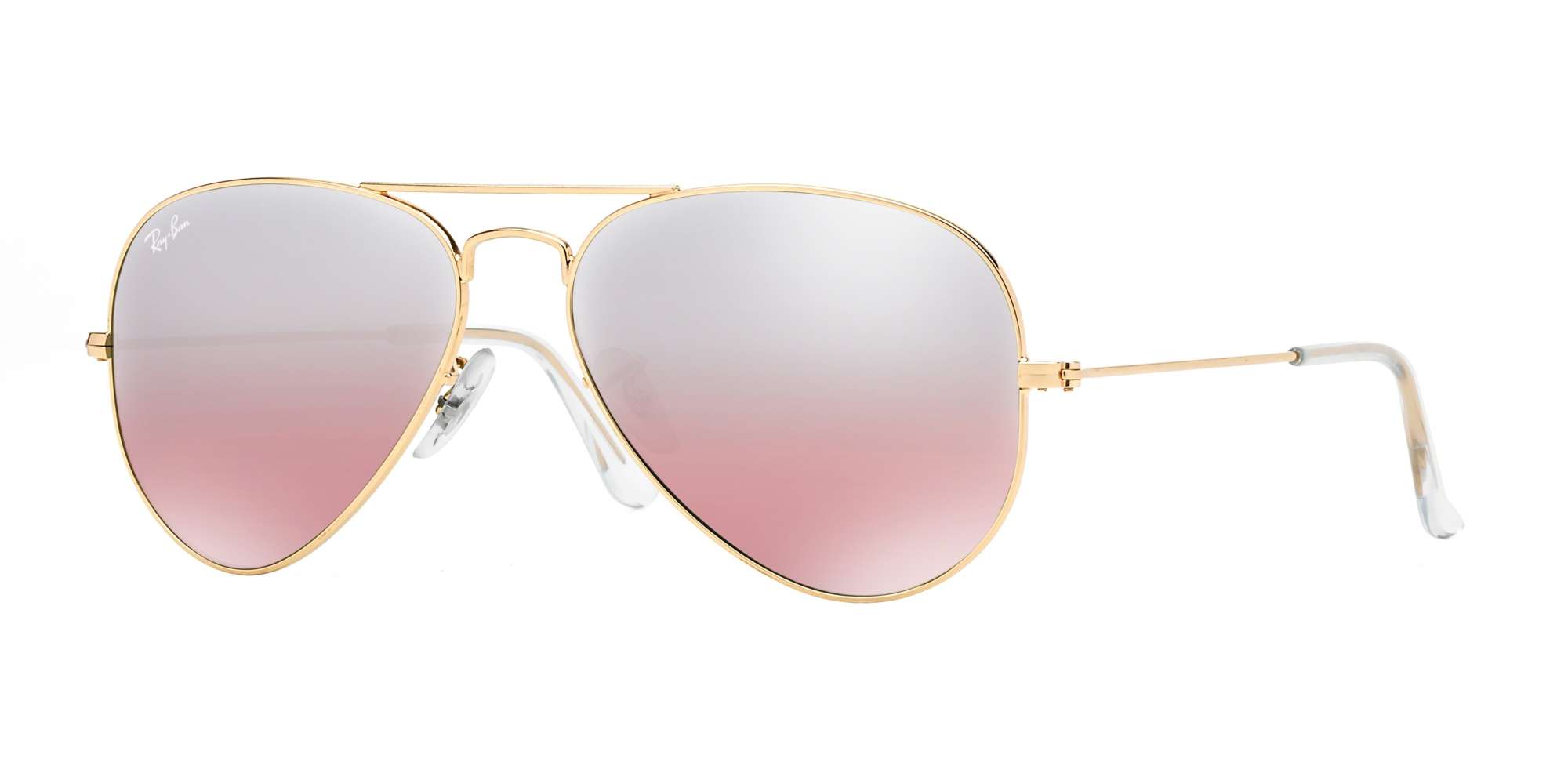 GOLD / Crystal Brown-Pink Silver Mirror lenses