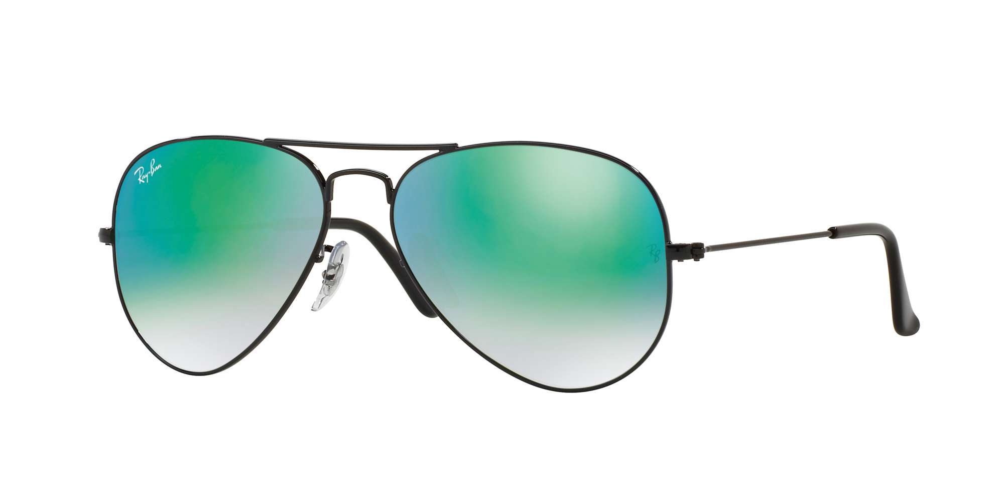 SHINY BLACK / MIRROR GRADIENT GREEN lenses