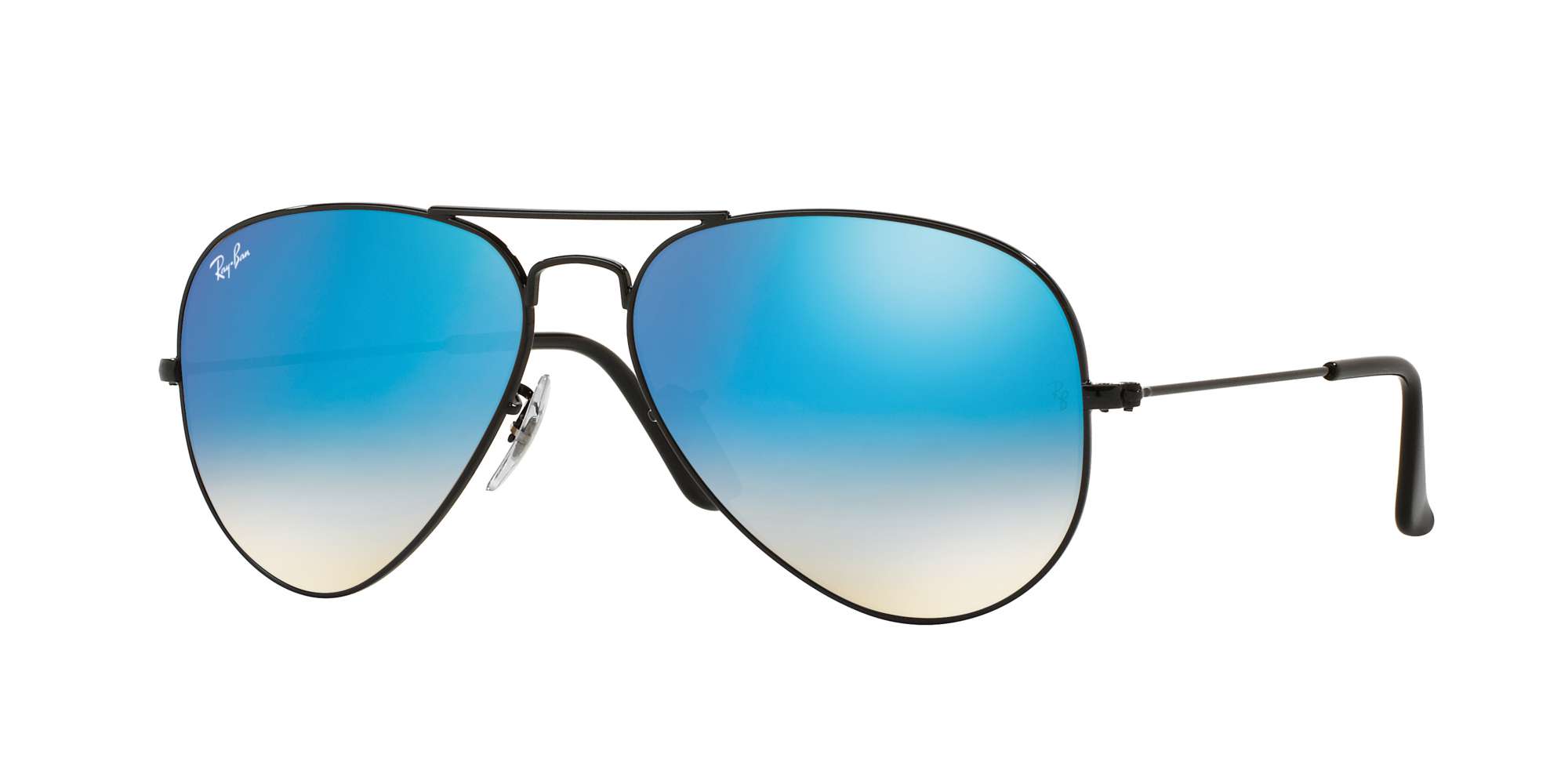 SHINY BLACK / MIRROR GRADIENT BLUE lenses