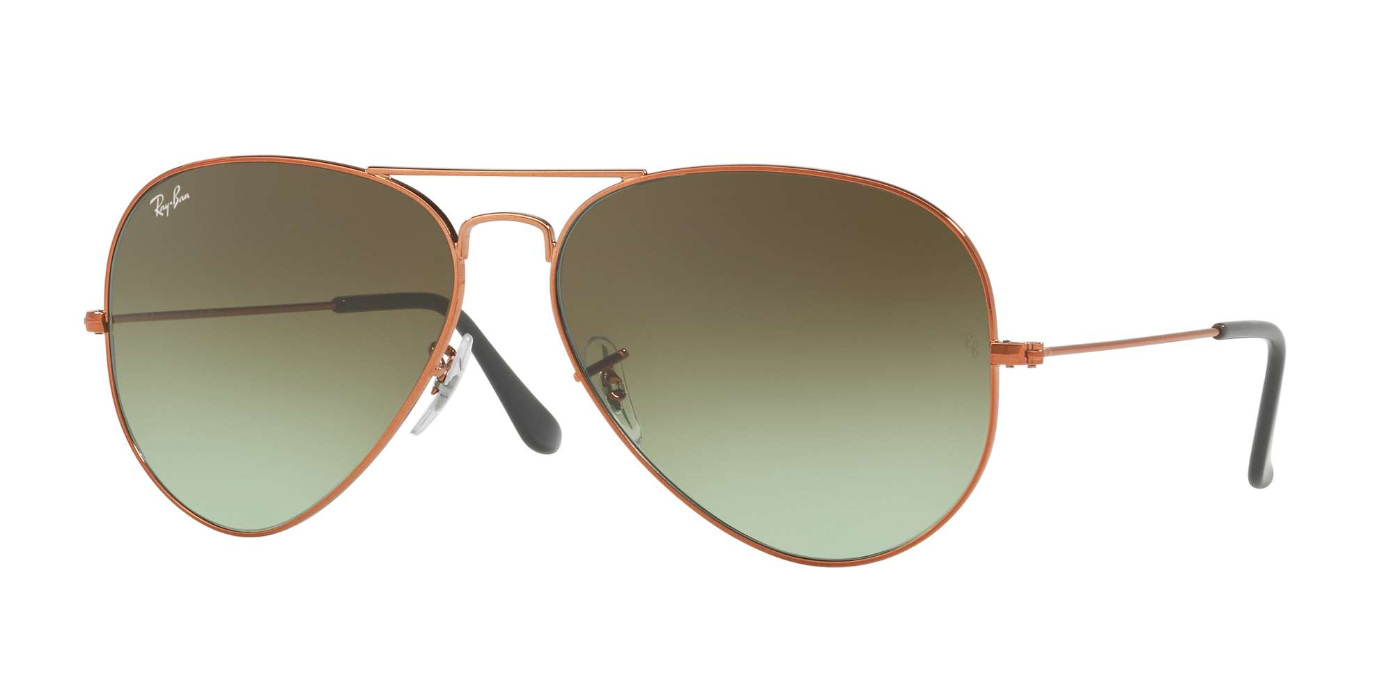 SHINY MEDIUM BRONZE / GREEN GRADIENT BROWN lenses